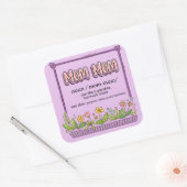 Mama Mama wie ein Oma, aber viel Cooler Quadratischer Aufkleber (Umschlag)