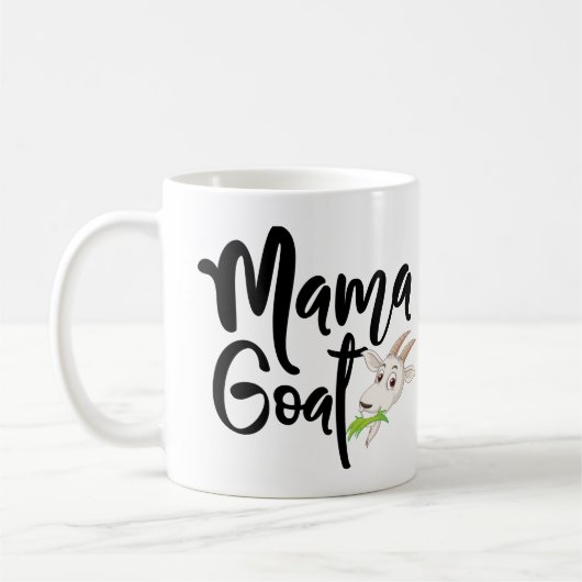 Mama (MAMA) Ziege Niedliche Ziege Kaffeetasse (Links)