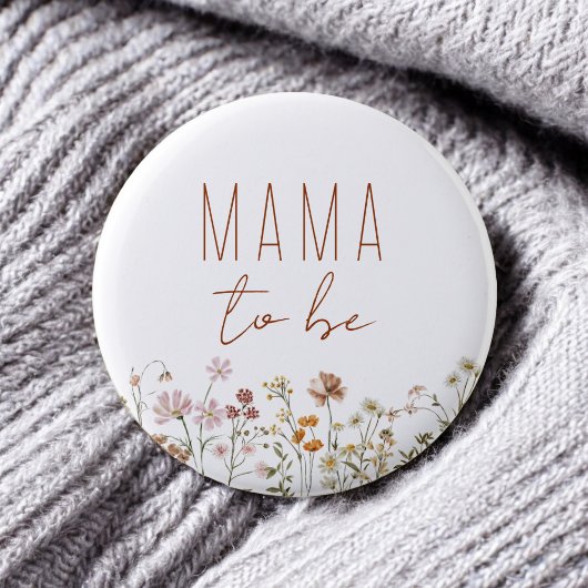 Mama Mama zu Wildblume Kinderdusche Button
