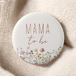 Mama Mama zu Wildblume Kinderdusche Button<br><div class="desc">Feiern Sie die strahlende Mama-to-be mit unserer Wildblume Baby Shower Terracotta Mama-to-Be Button, einem charmanten und herzlichen Accessoire, das Ihren Babyduschfestlichkeiten eine Touch von Naturschönheiten verleiht. Dieser Knopf ist sorgfältig mit feinen Illustrationen der Wildblume vor einer warmen Terrakotta-Kulisse entworfen, die das Wesen der großen Außenwelt einfangen. Die Wörter "Mama to...</div>