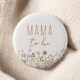 Mama Mama zu Wildblume Kinderdusche Button