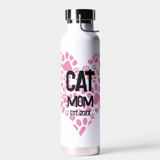 Mama Mama zum Katzen Dog Paw Liebe Herz Trinkflasche (Links)