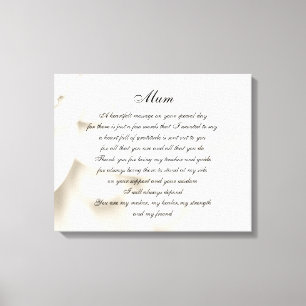 Mama-/Mamagedicht Leinwanddruck