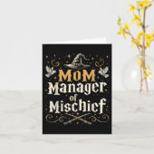Mama Manager von Mischief - Funny Wizard Mama Karte (Gelbe Blume)