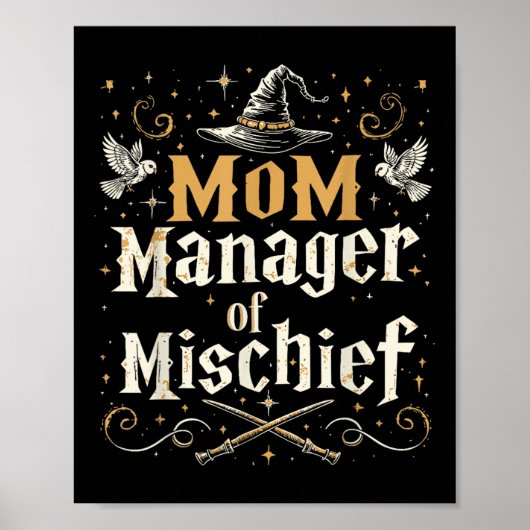 Mama Managerin des Schabernacks - Lustige Zauberer Poster (Vorne)