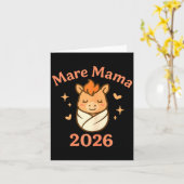 Mama Mare 2026 Fire Horse Matching Cute Funny Mate Karte (Gelbe Blume)