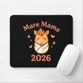 Mama Mare 2026 Fire Horse Matching Cute Funny Mate Mousepad (Mit Mouse)