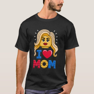 Mama Master Builder Gebäude Bricks Blöcke M T-Shirt