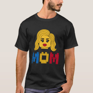 Mama Master Builder Gebäude Bricks Blöcke M T-Shirt