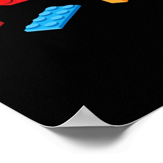 Mama Master Builder Gebäude Bricks Blockfamilie Poster (Ecke)