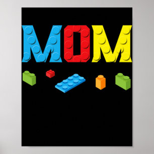 Mama Master Builder Gebäude Bricks Blockfamilie Poster