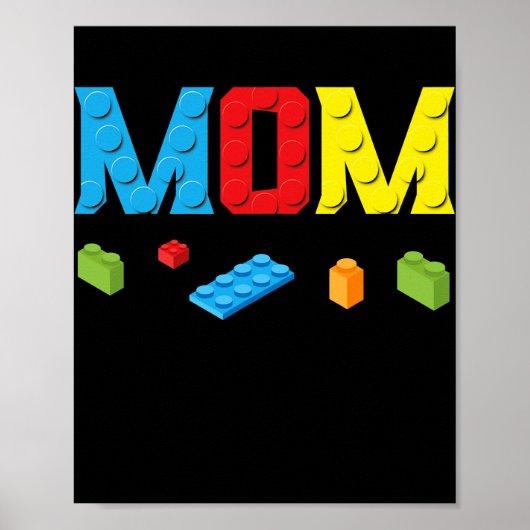 Mama Master Builder Gebäude Bricks Blockfamilie Poster (Vorne)