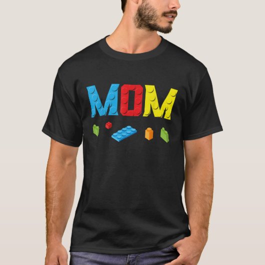 Mama Master Builder Gebäude Bricks Blocks Familie T-Shirt (Vorderseite)