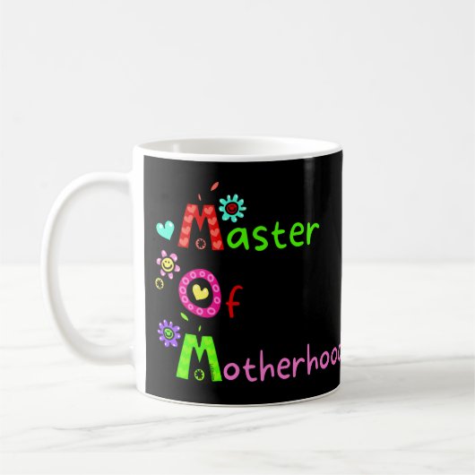 MAMA MASTER OF MOTHERHOOD lustiger Muttertag Kaffeetasse (Links)