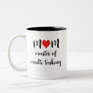 Mama Master of Multi Tasking Mütter Tag Kaffee Ta Zweifarbige Tasse