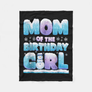 Mama Matching Birthday Girl Winter Snowflake Famil Fleecedecke