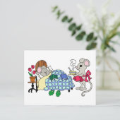 Mama Maus Gekümmert für kranke Kinder Postkarte (Stehend Vorderseite)