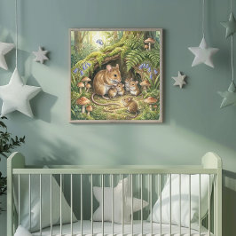 Mama Maus und ihre bezaubernden Babys Kinderzimmer Poster