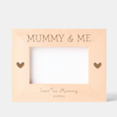 Mama & Me Liebe Sie Mama Black Heartname einfach Geätzte Rahmen (Vorderseite)