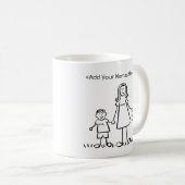 Mama & Me - Mother & Little Boy Custom Tasse (VorderseiteRechts)