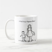 Mama & Me - Mother & Little Boy Custom Tasse (Links)