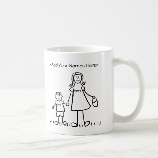Mama & Me - Mother & Little Boy Custom Tasse (Rechts)