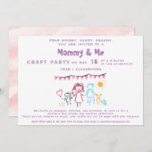 Mama & Me Mother's Day Celebration Party Einladung (Vorne/Hinten)