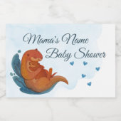 Mama & Me Otter Baby Dusche Mini Champagne Schaumweinetikett (Einzelnes Label)