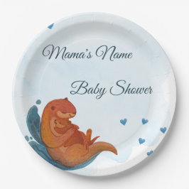 Mama & Me Otter Babydusche Papierplatte Pappteller