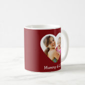 Mama & Me - Personalisiertes Herz-Foto Kaffeetasse (VorderseiteRechts)