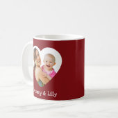 Mama & Me - Personalisiertes Herz-Foto Kaffeetasse (Vorderseite Links)