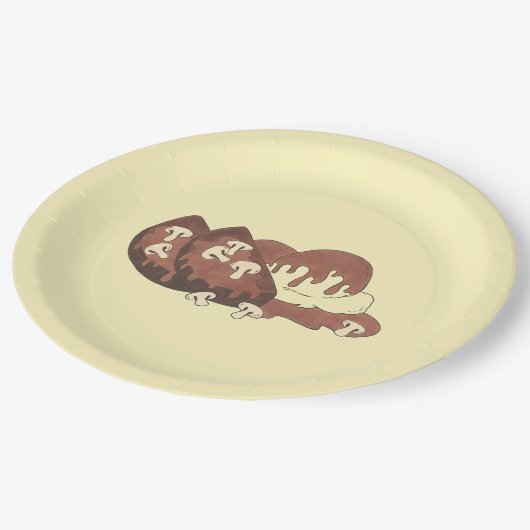 Mama Meatloaf Zuhause Kochen Kartoffelpüree Pappteller (Schrägansicht)