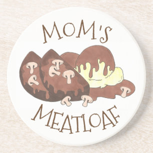 Mama Meatloaf Zuhause Kochen Kartoffelpüree Sandstein Untersetzer