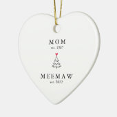 Mama | Meemaw Year Est. Weihnachtsschmuck Keramik (Links)