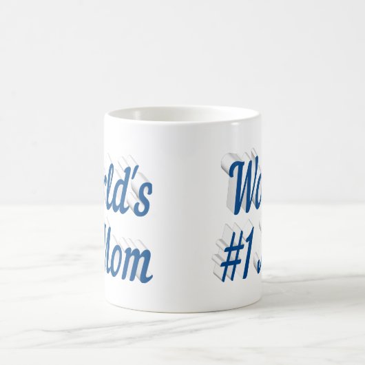 Mama Meerblauer Halbtext Tasse (Mittel)