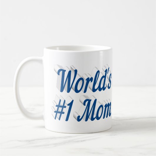 Mama Meerblauer Halbtext Tasse (Links)
