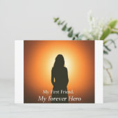 Mama: Mein erster Freund, mein ewiger Held | herzl Einladung (Stehend Vorderseite)