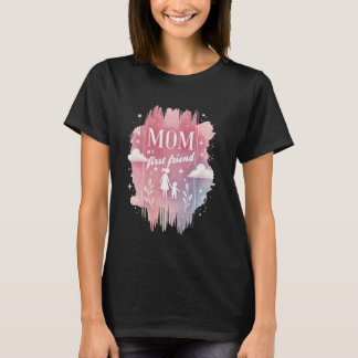 Mama Mein erster Freund Pinselstrich Wasserfarbens T-Shirt