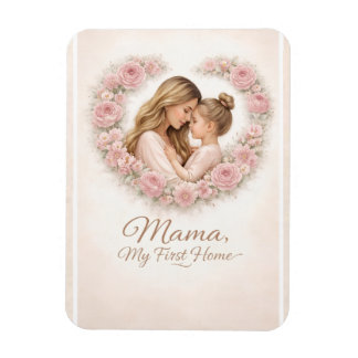 Mama — Mein erstes Zuhause | Mutter-und-Tochter-Bl Magnet