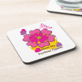 Mama mein Forever-Blumendesign  Getränkeuntersetzer (Linke Seite)