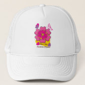 Mama mein Forever-Blumendesign Truckerkappe (Vorderseite)