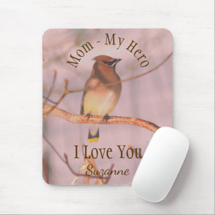 Mama mein Held liebe dich Seidenschwanz Personalis Mousepad