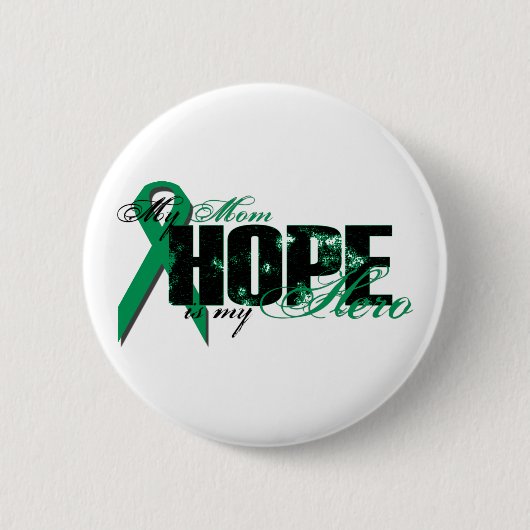 Mama mein Held - Nieren-Krebs-Hoffnung Button (Vorderseite)