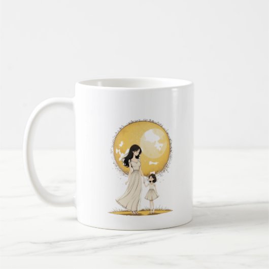 Mama, mein leitender Sonnenhitzer Herzwärmer Mutte Kaffeetasse (Links)