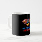 MAMA Mein stärkster Superheld Kaffeetasse (Vorderseite Links)