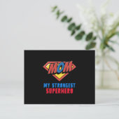 MAMA Mein stärkster Superheld Postkarte (Stehend Vorderseite)