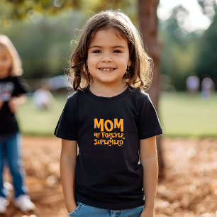 Mama mein Superheld für immer orange Baby T-shirt