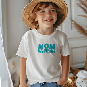 Mama mein Superheld für immer Türkis Baby T-shirt