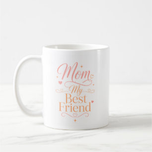 Mama, meine beste Freundin, elegante rosa-goldene  Kaffeetasse