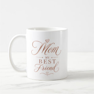 Mama Meine beste Freundin Elegante Roségold-Typogr Kaffeetasse